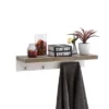 31.5" X 6.3" Wall Shelf With Four Hooks Gray/White - Danya B. -Smart Office Sets GUEST ecfb7b21 3281 4d33 bc07 a65148446e6c