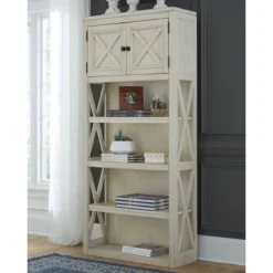 75.25" Bolanburg Large Bookshelf Brown/White - Signature Design By Ashley