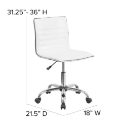 Merrick Lane Home Office Chair Ergonomic Executive Ribbed Low Back Armless Computer Desk Chair - Base, Frame & Border -Smart Office Sets GUEST edf69911 b6e7 4cc3 8975 0dab09551b0b
