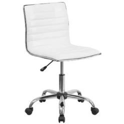 Merrick Lane Home Office Chair Ergonomic Executive Ribbed Low Back Armless Computer Desk Chair - Base, Frame & Border -Smart Office Sets GUEST ef27e240 afc6 4ff8 9de8 1a3f3578ed1b