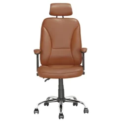 Workspace Executive Office Chair Leatherette Light Brown - CorLiving