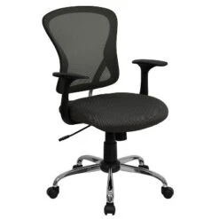 Flash Furniture Mid-Back Mesh Swivel Task Office Chair With Chrome Base And Arms -Smart Office Sets GUEST f0e97866 64de 4c84 b919 a48552ccd8aa