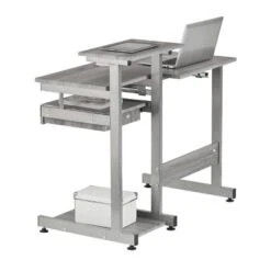 Complete Computer Workstation Desk Gray - Techni Mobili -Smart Office Sets GUEST f1363f88 66a0 4b63 8854 6848ec07c792