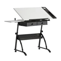 Core Drawing Table And Stool Set Charcoal Black/White - Studio Designs -Smart Office Sets GUEST f37d9eed 7426 472b 85bb 1de8cf89b3a5