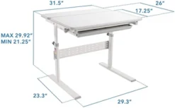 Mount-It! Height Adjustable Desk For Kids, Children's Workstation With Tilting Desktop And Drawer For Storage, Writing, Drawing, Reading & Studying -Smart Office Sets GUEST f4c5308a 14cf 4d88 9f6e 795cc424af15