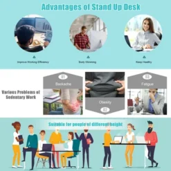 Costway Electric 55''x28'' Standing Desk Adjustable Sit To Stand W/ Controller -Smart Office Sets GUEST f4c96fdd aa6a 4d60 bed9 763653403ef5