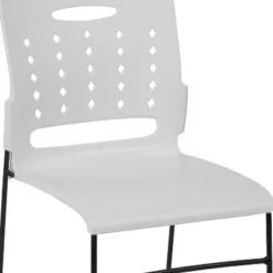 Flash Furniture HERCULES Series 881 Lb. Capacity White Sled Base Stack Chair With Air-Vent Back -Smart Office Sets GUEST f522b3f5 89a5 4a3c beba a76fda61a2e5