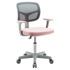 Costway Kids Desk Chair Adjustable Height Children Study Chair W/Auto Brake Casters Blue / Pink -Smart Office Sets GUEST f6c0f522 c8a2 4ed2 ae67 fa3295fd28f1