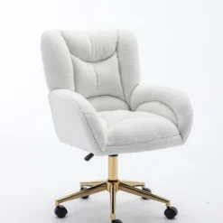 Velvet Fabric 360° Swivel Home Office Chair With Gold Metal Base And Universal Wheels Makeup Vanity Chair Sofa Chairs For Living Room-The Pop Home -Smart Office Sets GUEST f730d618 db58 454a be00 b42f60b89a2b