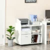 Vinsetto Filing Cabinet Printer Stand Mobile Lateral File Cabinet With 2 Drawers, 3 Open Storage Shelves For Home Office Organization, White -Smart Office Sets GUEST f81ede1c e543 491b 9ded 829ccfd57bd5