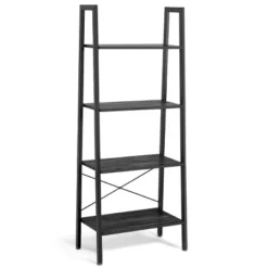 Tangkula 4-Tier Ladder Bookshelf Display Ladder Rack Free-Standing Plant -Smart Office Sets GUEST f9019bfa 6627 4338 b996 233992a81206
