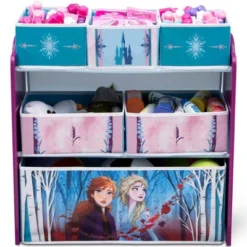 Disney Princess Disney Frozen 2 Design And Store 6 Bin Toy Organizer - Delta Children -Smart Office Sets GUEST f911f281 c5dc 43ed bf42 4129759a7ef1
