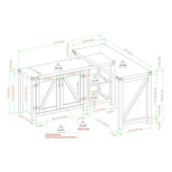 Farmhouse Rustic L Shaped Desk With Storage - Saracina Home -Smart Office Sets GUEST fa005513 b6d6 42aa a114 0fa1d28fdef4