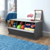 Badger Basket 3 Bin Stackable Storage Cubby Charcoal/Gray Woodgrain -Smart Office Sets GUEST fa11bb7e b23a 42ca 898e 1db0e16913ba