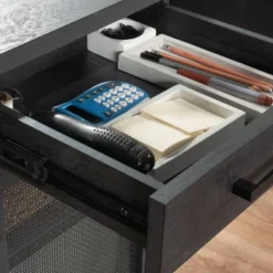 Sauder Tiffin Line Computer Desk Raven Oak -Smart Office Sets GUEST fa539c0e 1a53 4955 9668 b2e00ecb220a