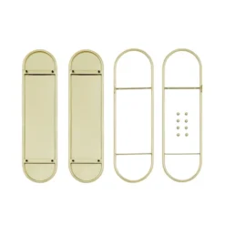 20" 2 Tier Warm Metal Hanging Bracket Wall Mounted Shelf Gold - Danya B. -Smart Office Sets GUEST fb20f429 274a 4bb1 9729 2af707e2a88f