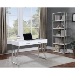 74" Shining Star Champagne Bookcase With Shelves White - Treasure Trove Accents -Smart Office Sets GUEST fb5b8589 1e9a 4f72 8988 355392b76be9