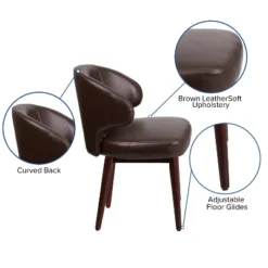 Flash Furniture Comfort Back Series Side Reception Chair With Walnut Legs -Smart Office Sets GUEST fc3d602d 7b58 43f6 bb52 5298e771e2f5