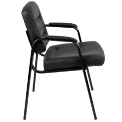 Flash Furniture Darwin Flash Fundamentals Black LeatherSoft Executive Reception Chair With Black Metal Frame -Smart Office Sets GUEST fda47540 a634 4b24 bcbd 595c5f59072c
