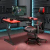 Costway 47 Inch Gaming Desk Z Shape Computer Desk W/ Storage For Cup Headphone Speaker -Smart Office Sets GUEST fe8c135c c72b 48b9 b1be 9061a9c86b9c