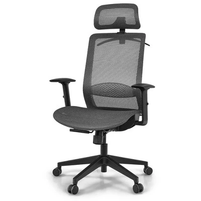 Costway Ergonomic High Back Mesh Office Chair Recliner Task Chair W/Hanger GreyBlack 13 Costway Ergonomic High Back Mesh Office Chair Recliner Task Chair W/Hanger GreyBlack - Image 11